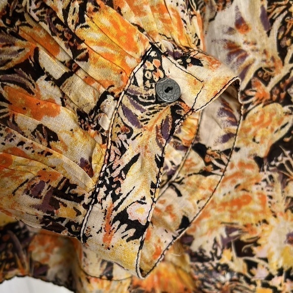 Free People Cool Meadow Printed Top in Midnight Combo Medium - Picture 12 of 13